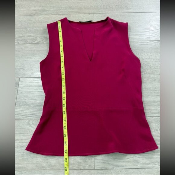 Etro Magenta 100% Silk V-neck Sleeveless Blouse Top - Picture 8 of 8